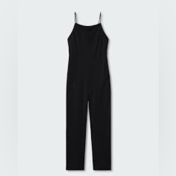 Mango Black Spaghetti Straps Jumpsuit Sz XS/S - Picture 2 of 12